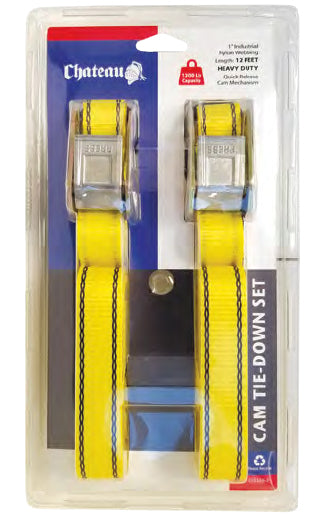 12' Heavy Duty Cambuckle Tie Down (2-Pack)