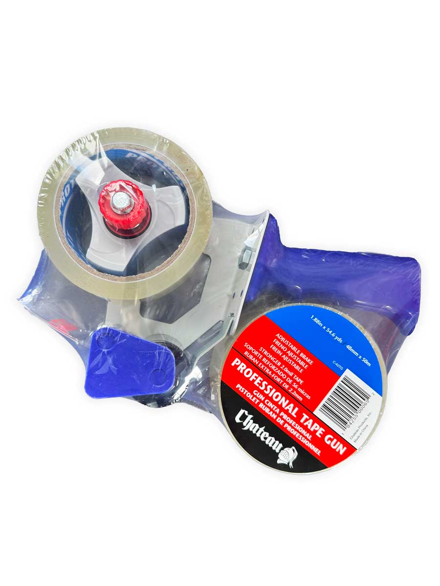 Pistol Grip Tape Dispenser w/ 2 Free Rolls of 2"x55 (yards)