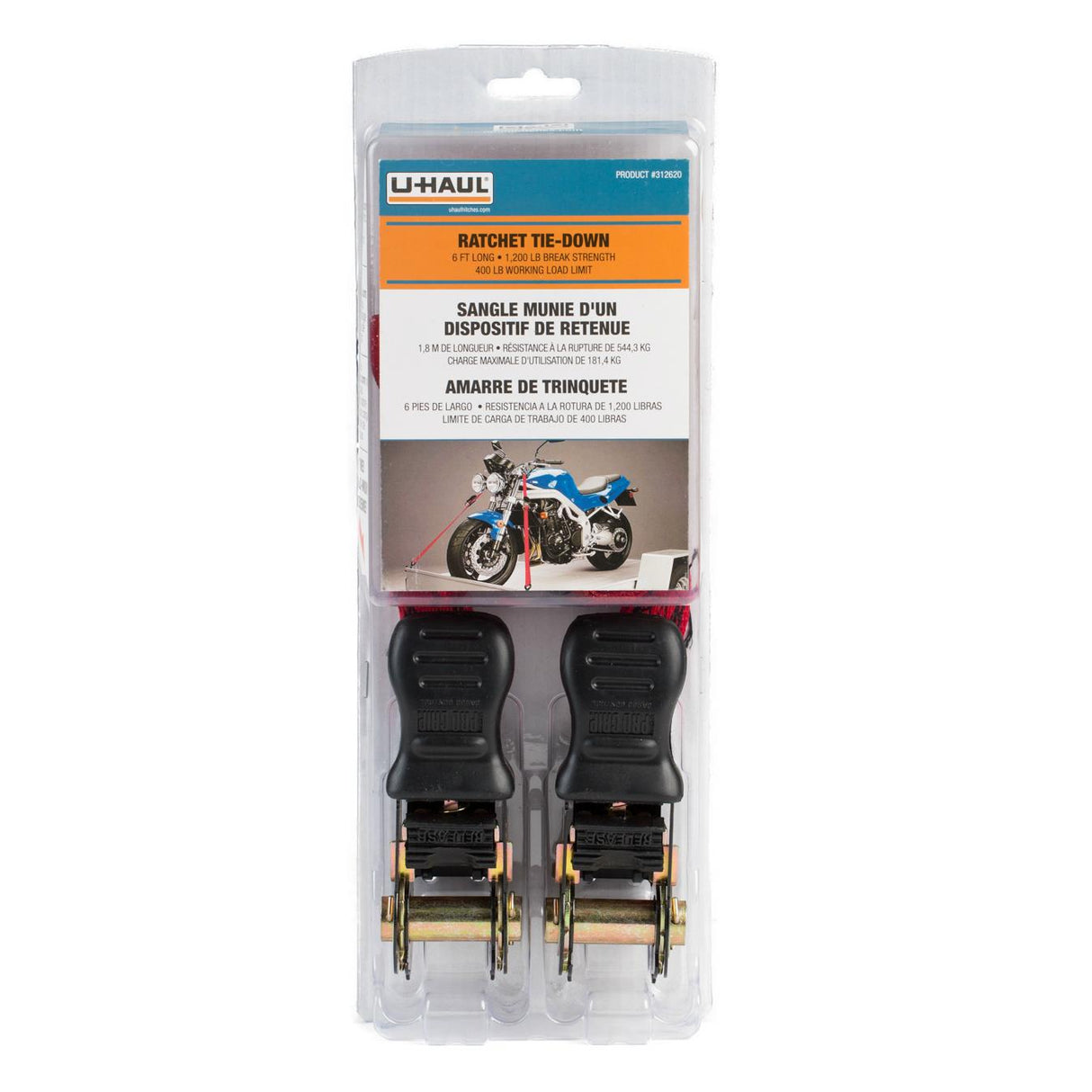 U-Haul Motorcycle Ratchet Tie Down - Two Pack