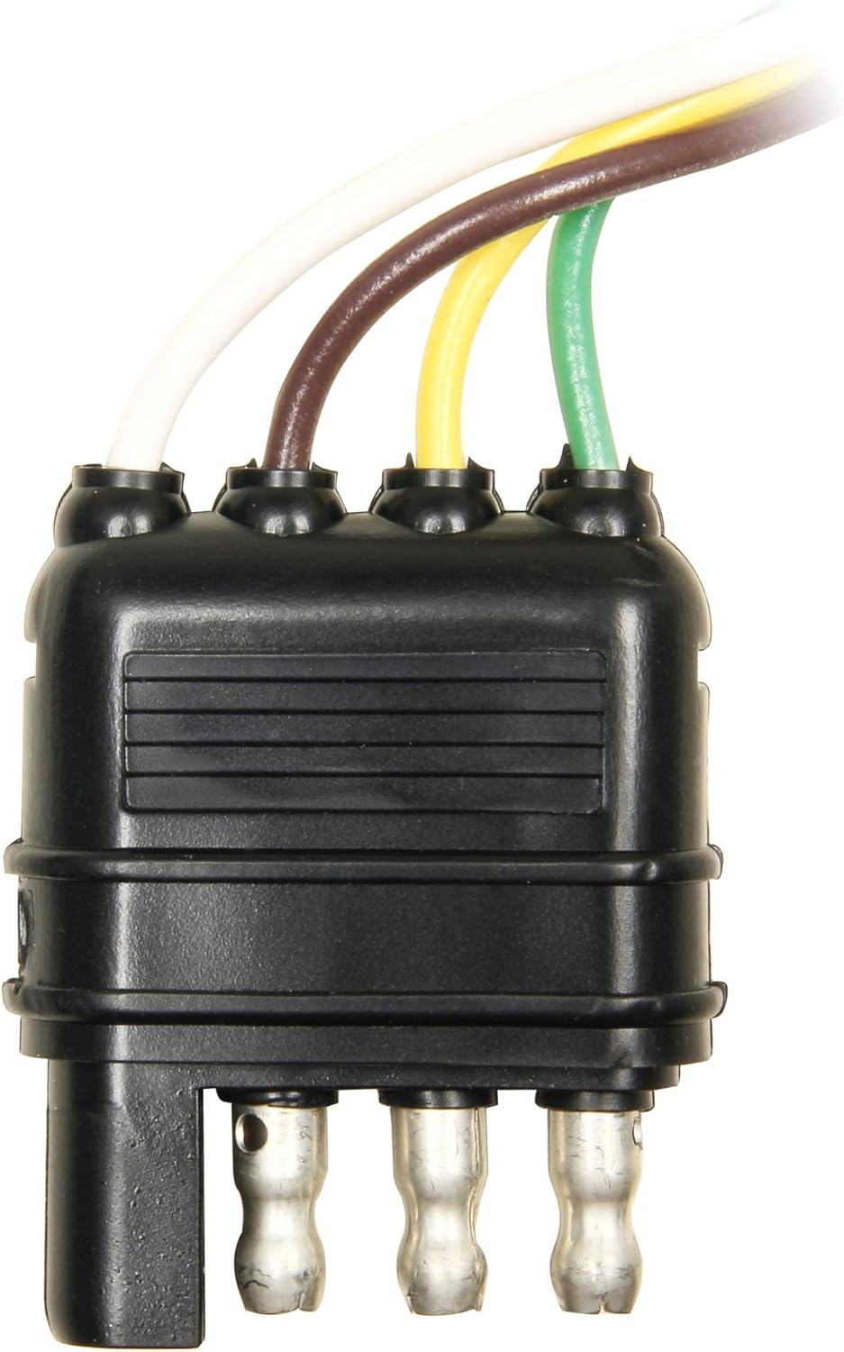 Vehicle & Trailer End Connector - 4-Wire/4-Flat (Pigtail)