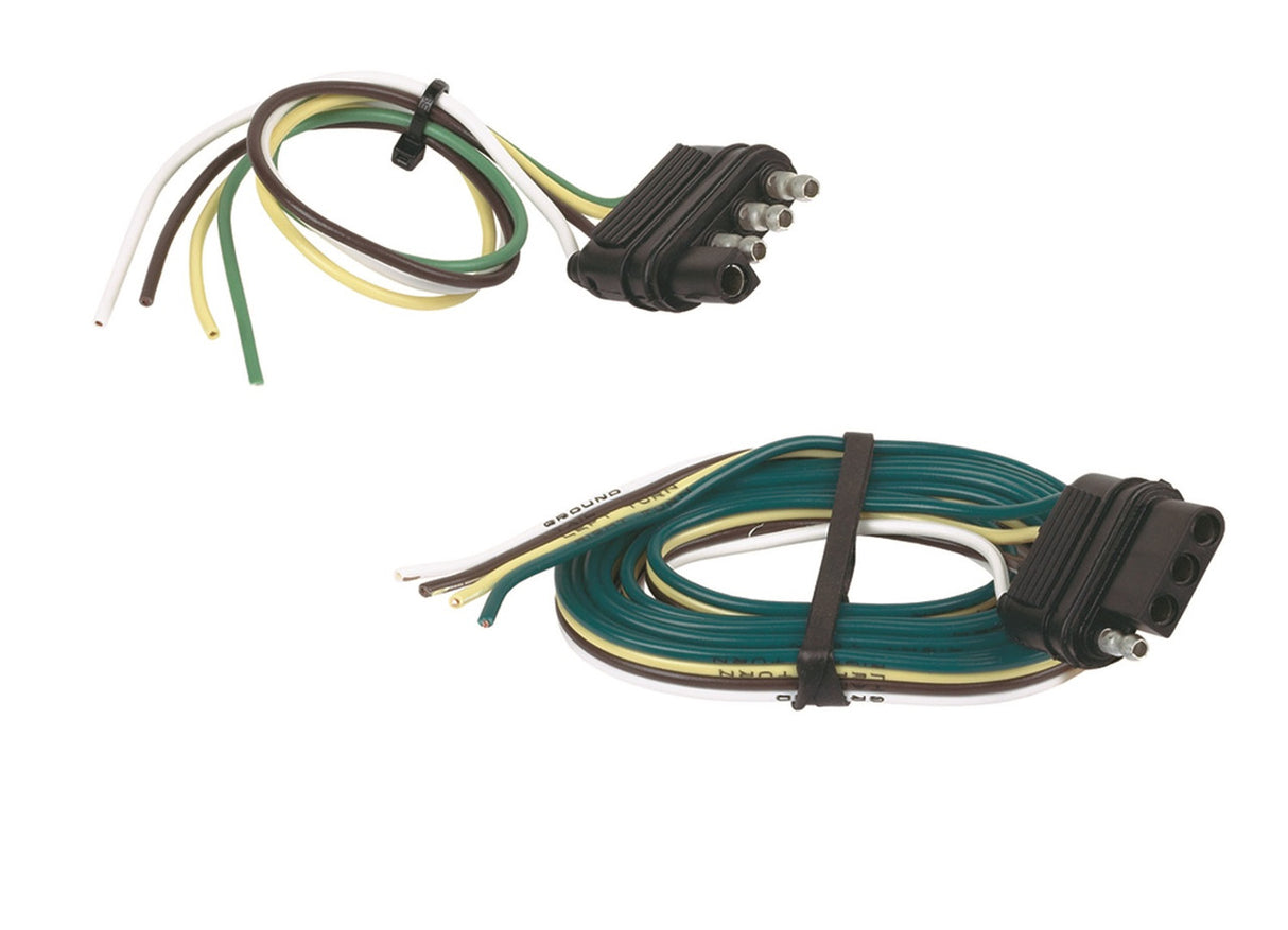 Vehicle & Trailer End Connector - 4-Wire/4-Flat (Pigtail)