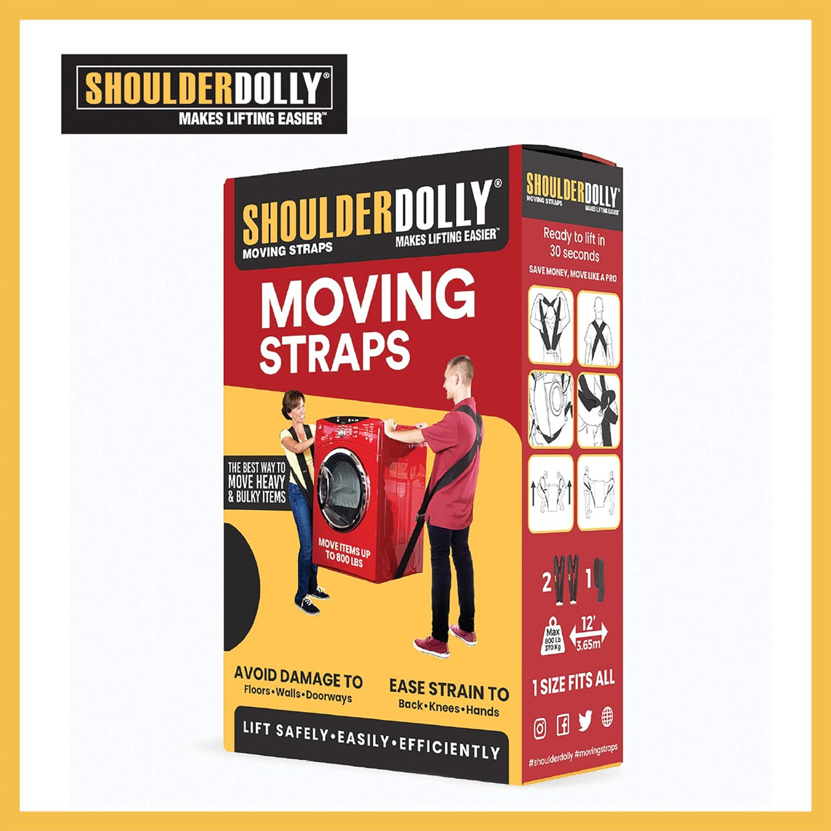 Shoulder Dolly Moving Straps