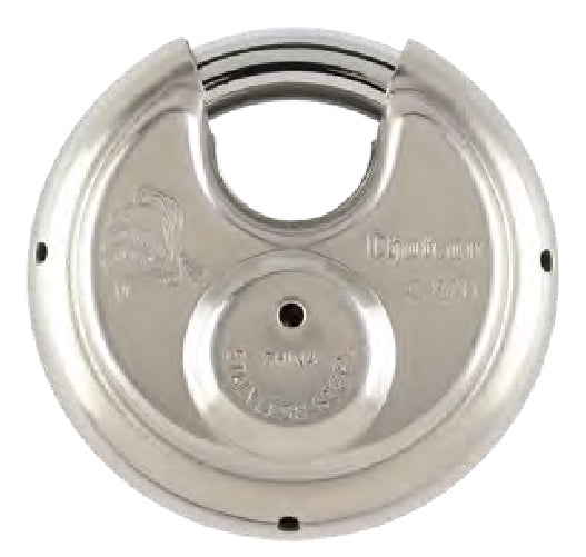 Round Cylinder Disc Lock - 2¾" (70mm) Stainless Steel (Heavy Duty)