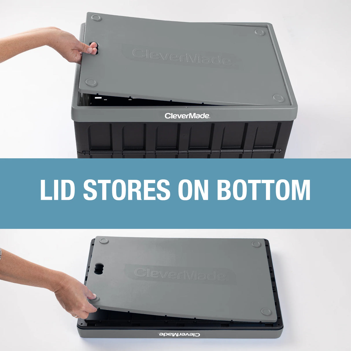 Collapsible Storage Bin - (46L / 62L | 75lbs / 100lbs) - 21.12"x14.12"x11.5"