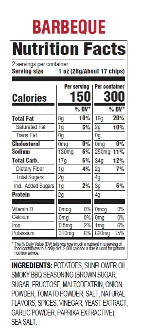 Hal's New York Kettle Cooked Potato Chips, BBQ, 2oz (Pack of 24)