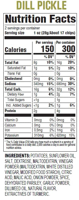 Hal's New York Kettle Cooked Potato Chips, Dill Pickel, 2oz (Pack of 24)