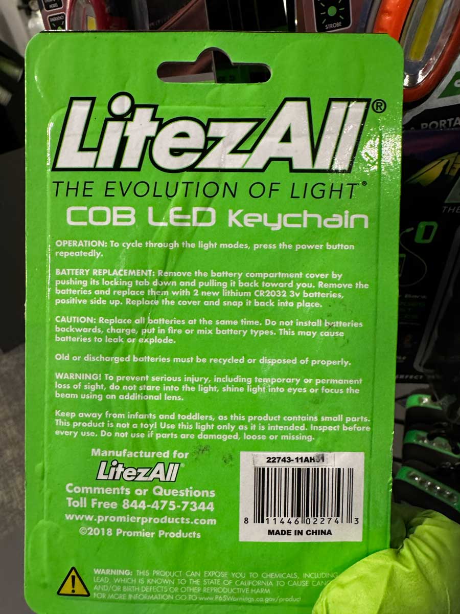 LitezAll® COB LED Keychain Light