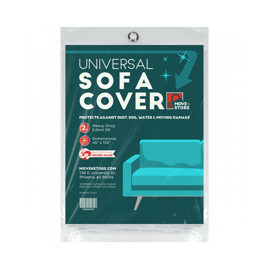 Sofa Cover (2mil Heavy-Duty PE) - 45"x150" (1-Pack)