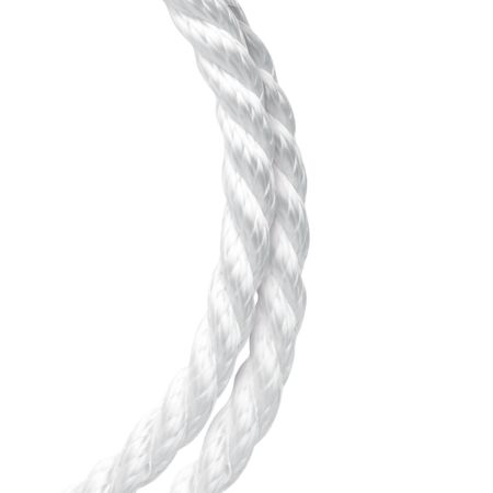 White Tie-Down Nylon/Polyester Rope - 3/16" x 50' (ft)
