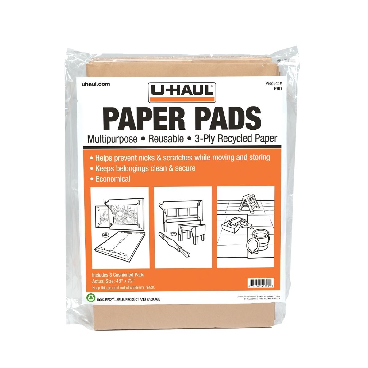 Triple Layer Paper Moving Pads