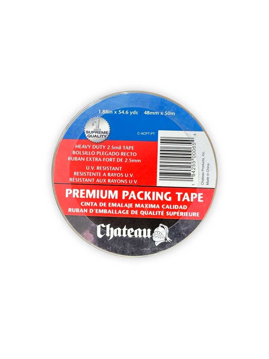 Premium Clear Heavy-Duty 2.5 mil Packaging Tape 2"x55 (yards)