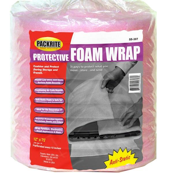 Protective Foam Wrap (Pink) - 12" x 75' (ft)