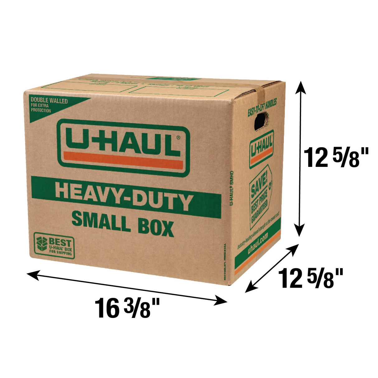 Small Heavy-Duty Double Wall Moving & Shipping Box - 16-3/8” x 12-5/8” x 12-5/8” (L x W x H)