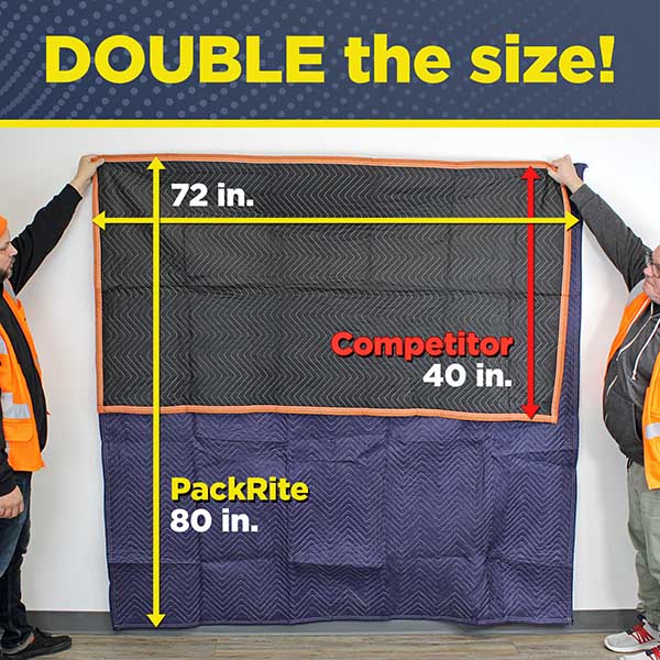 Deluxe Moving Blanket Pad (Quilted Blue) - 72"x80"