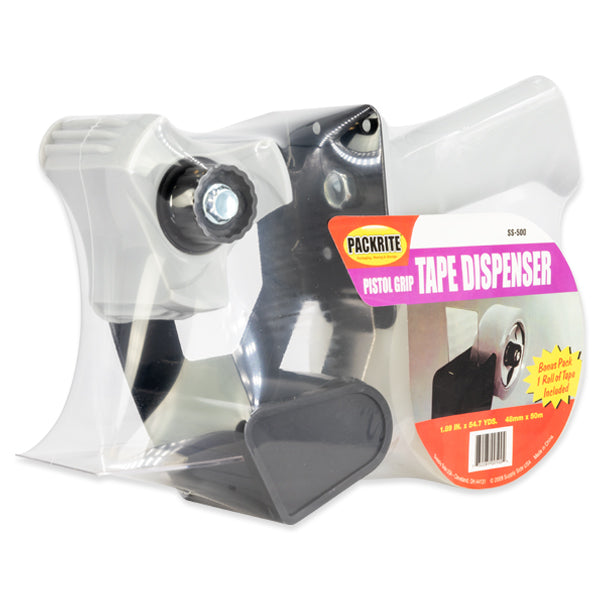 Pistol Grip Tape Dispenser w/ Free Roll of 2"x55 (yards)