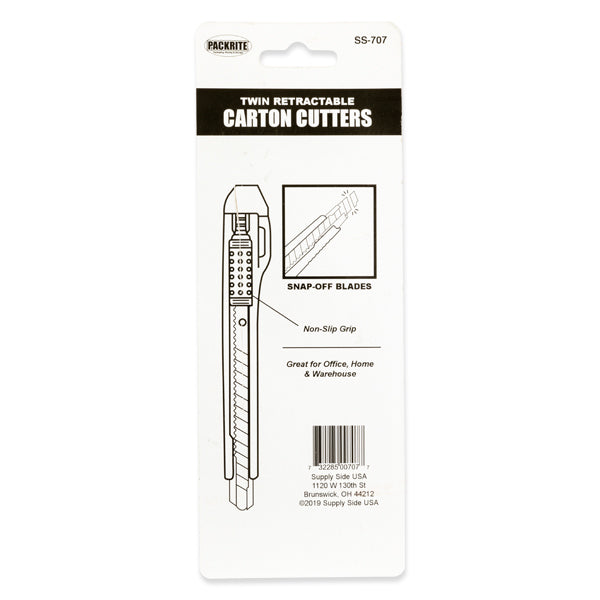 Retractable Carton/Box Cutter-Knife (Twin Pack/2-Pack)