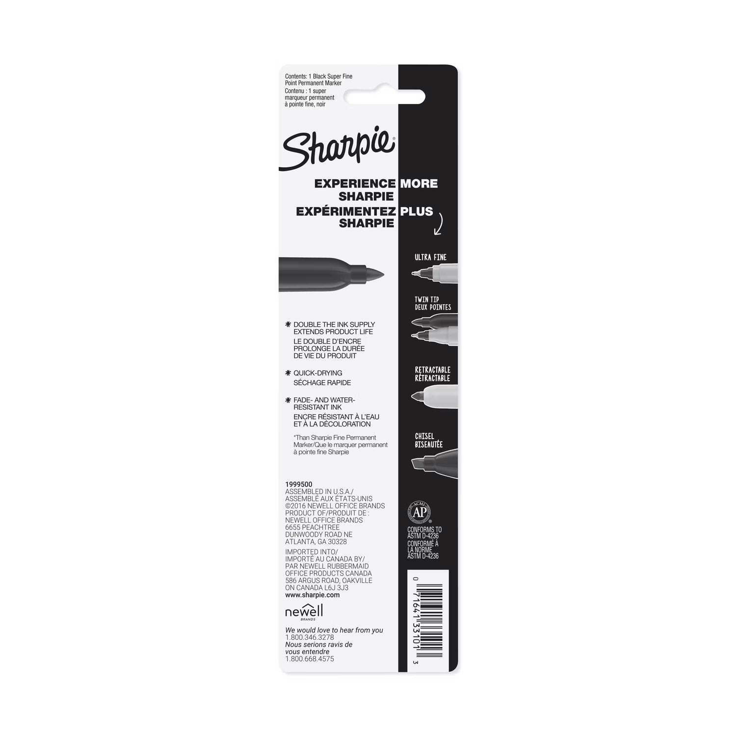 Sharpie Super (Fine-Tip) Permanent Marker Black (1-Pack)