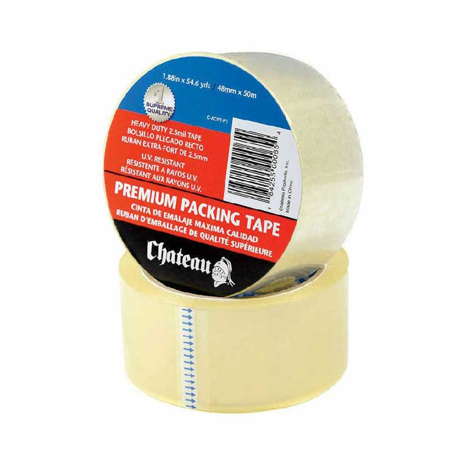 Premium Clear Heavy-Duty 2.5 mil Packaging Tape 2"x55 (yards)