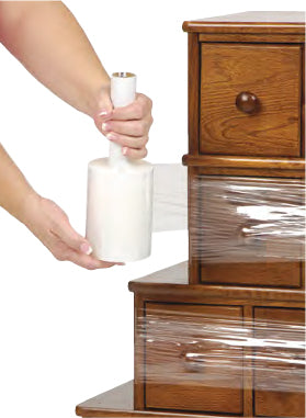 EZ Stretch Wrap Roll - with Reusable (Rotating) Handle - 5" x 1000'