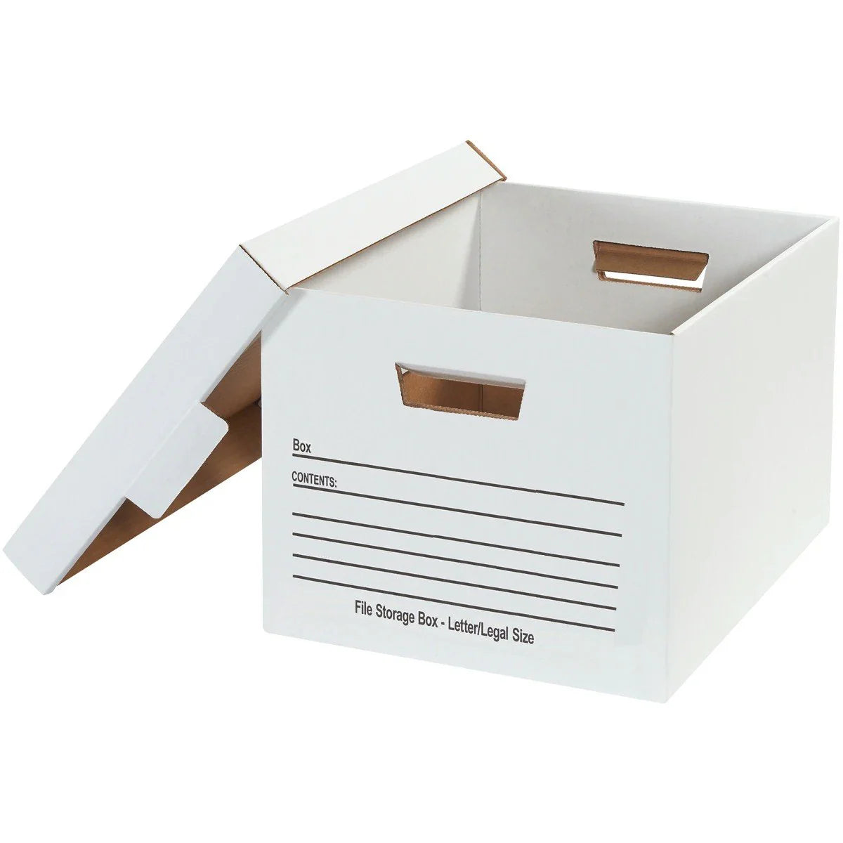White File Storage Box - 15"x12"x10" Letter/Legal Size Storage (2-Piece)