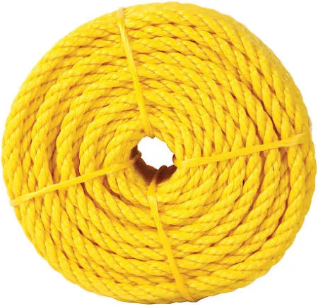 Tie-Down Polypropylene Rope (Yellow) 1/4"x50'