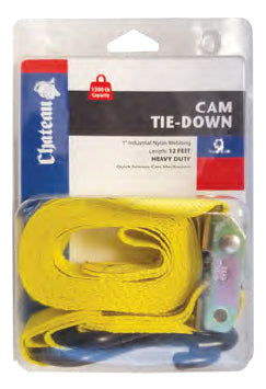 12' Heavy-Duty Cambuckle Tie Down (Single Pack)