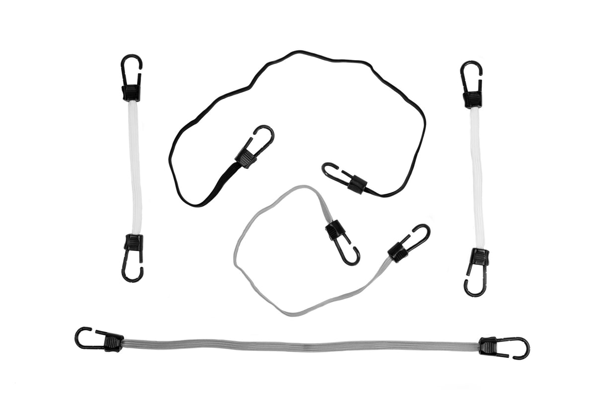 Flat Bungee Cord Assortment - 6 Pack