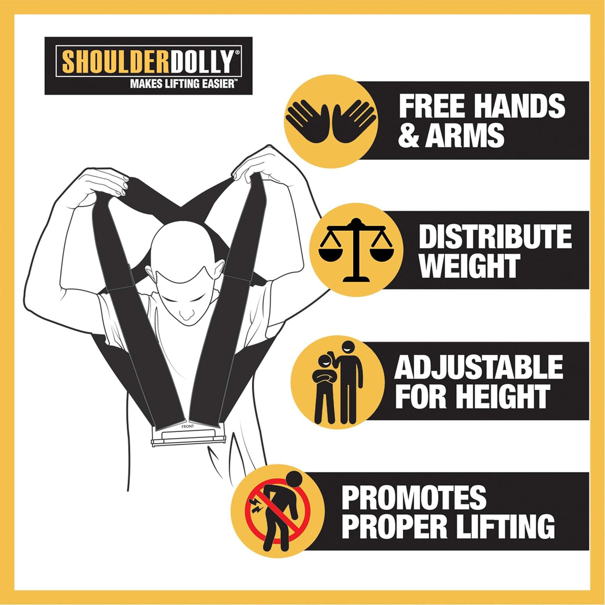 Shoulder Dolly Moving Straps