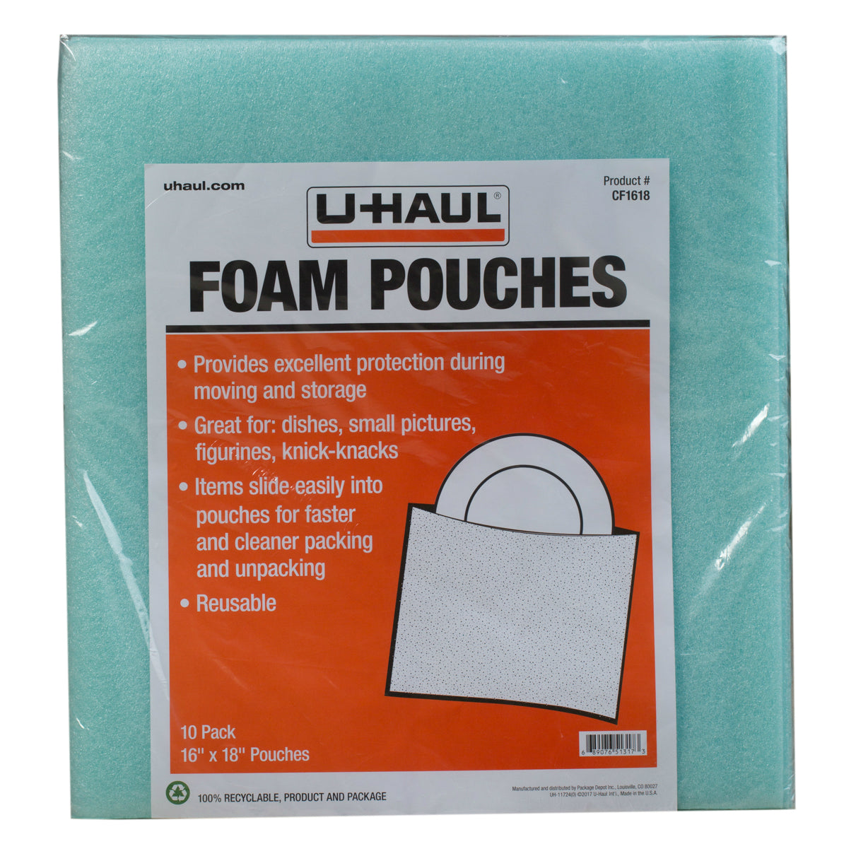16” x 18” Cushion Foam Pouches