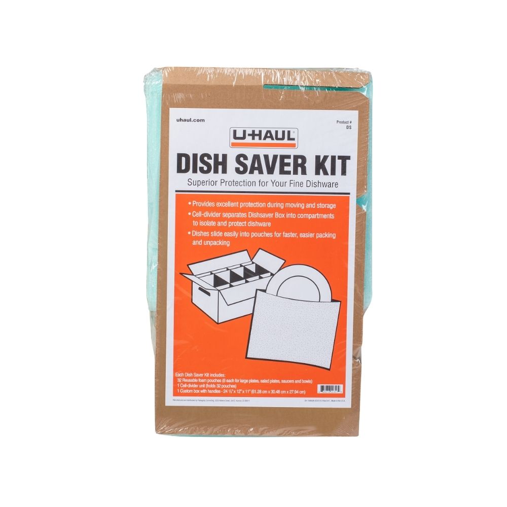 Dish Saver Packing Kit With Moving Box