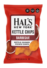 Hal's New York Kettle Cooked Potato Chips, BBQ, 2oz (Pack of 24)