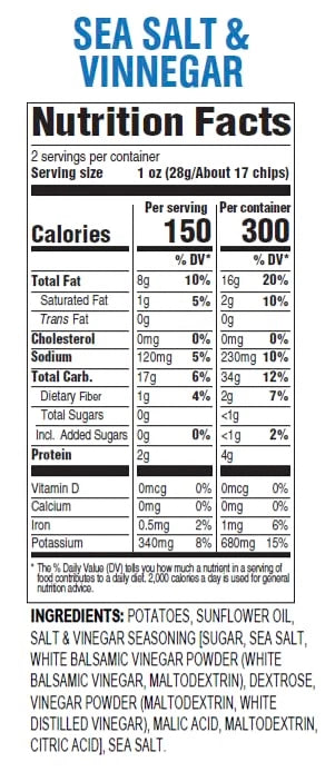 Hal's New York Kettle Cooked Potato Chips, Sea Salt & Vinegar, 2oz (Pack of 24)