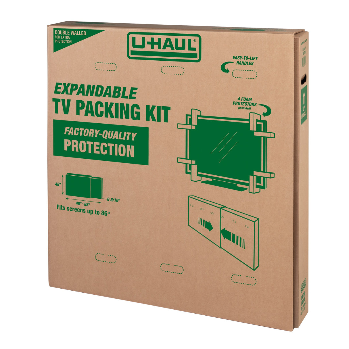 Heavy-Duty Expandable TV Moving Box - Extra-Large (Up to 86")