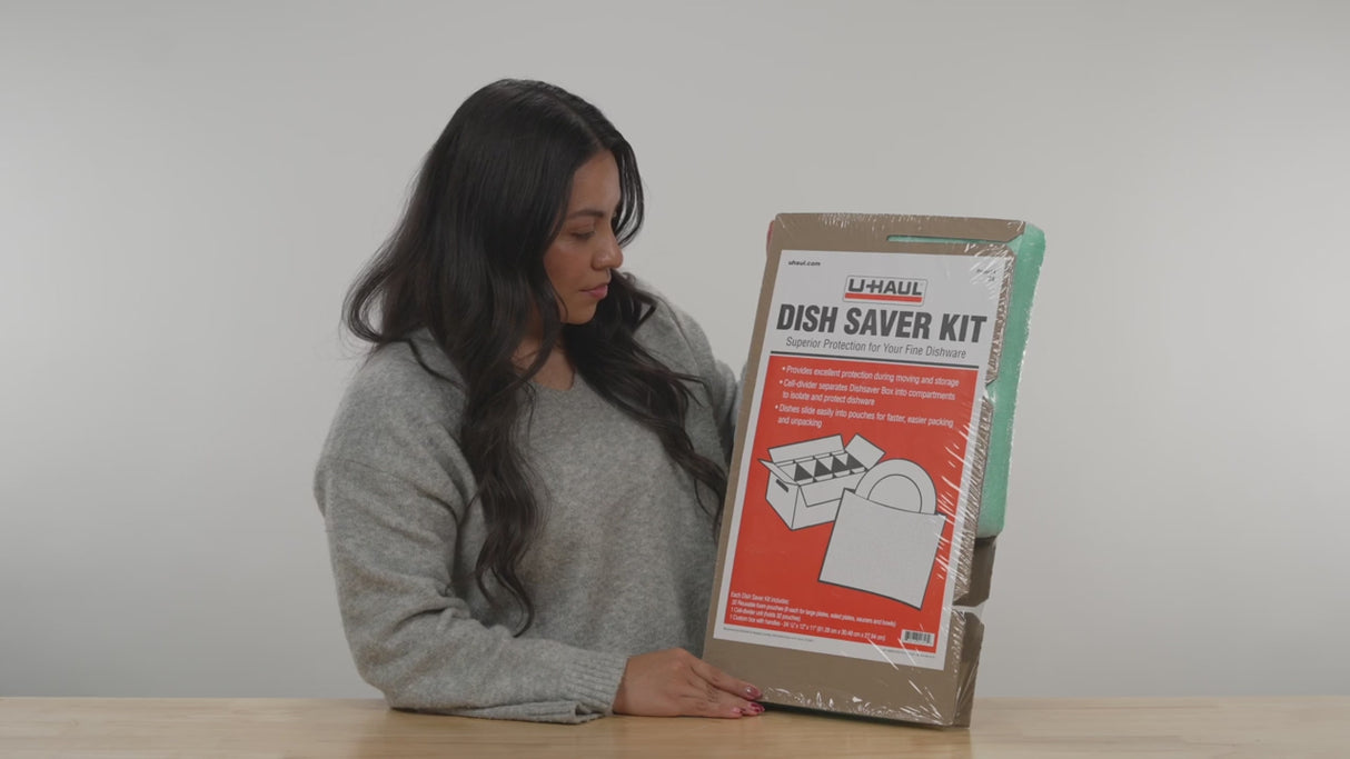 Dish Saver Packing Kit With Moving Box
